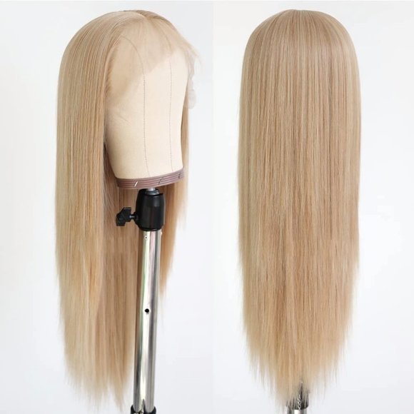 Straight Honey Blonde Middle Part Lace Wig - Picture 4 of 4